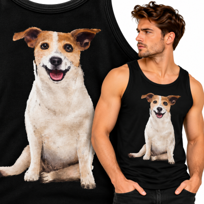 TANK TOP ZWIERZĘTA   JACK RUSSELL
